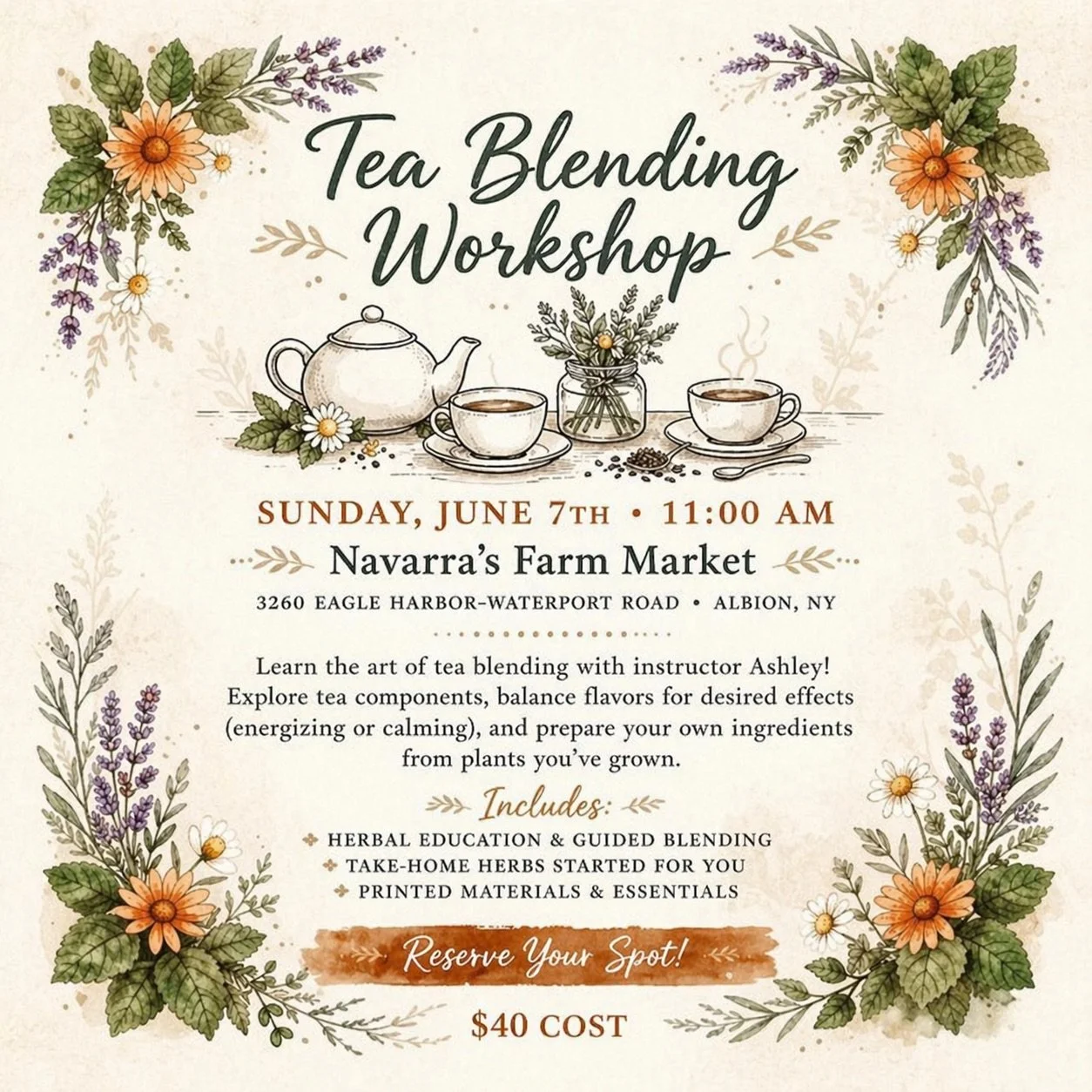 Intro to Tea blending workshop