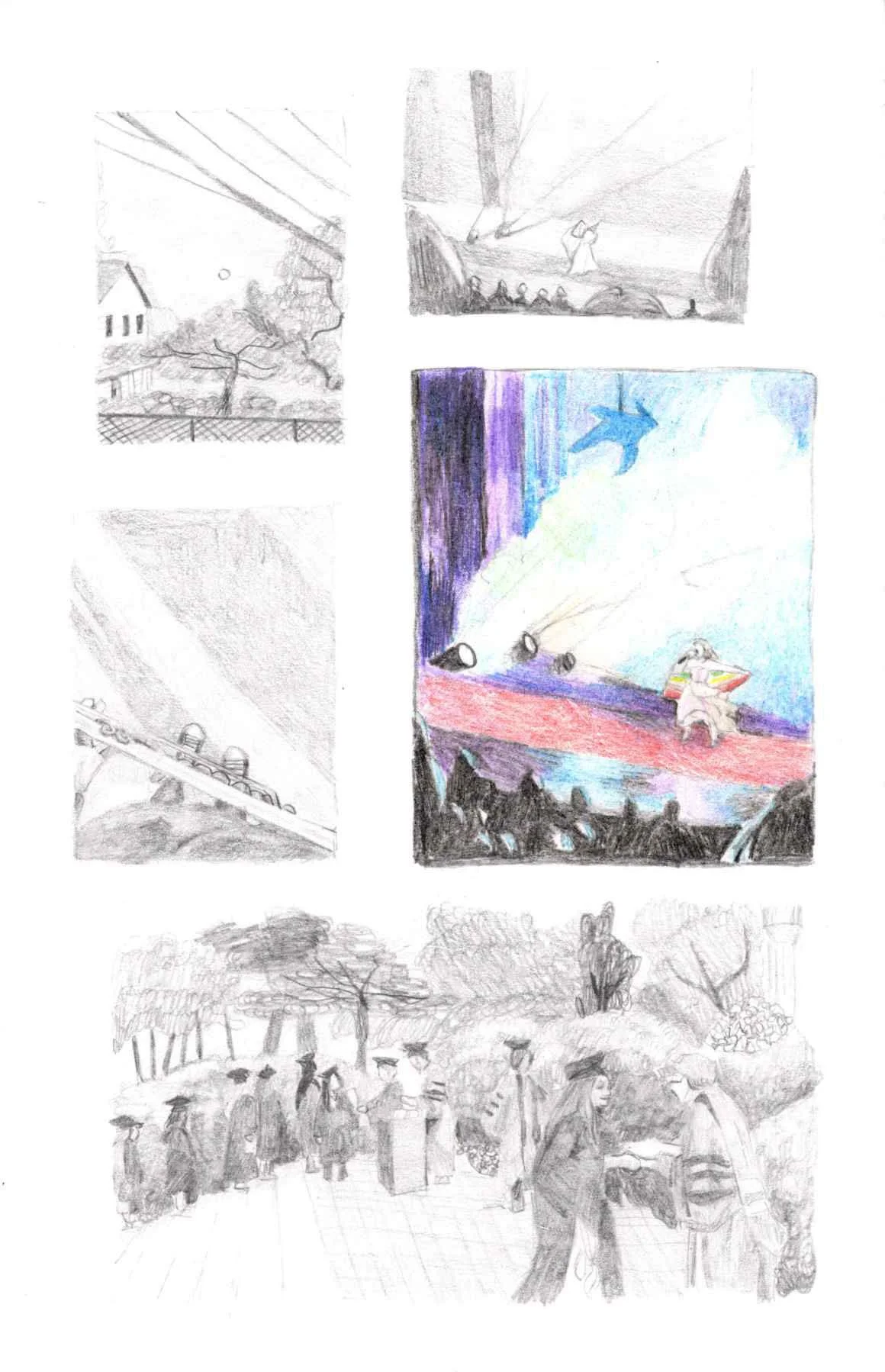 Untitled, graphite pencil and colored pencils, 9 x 6 inches ©2026