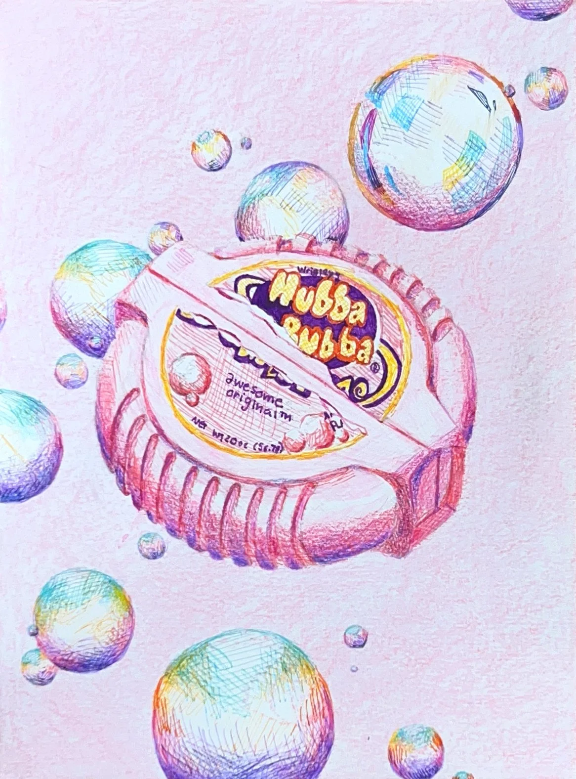 Untitled 5, pen and colored pencil, 8 x 6 inches, ©2025
