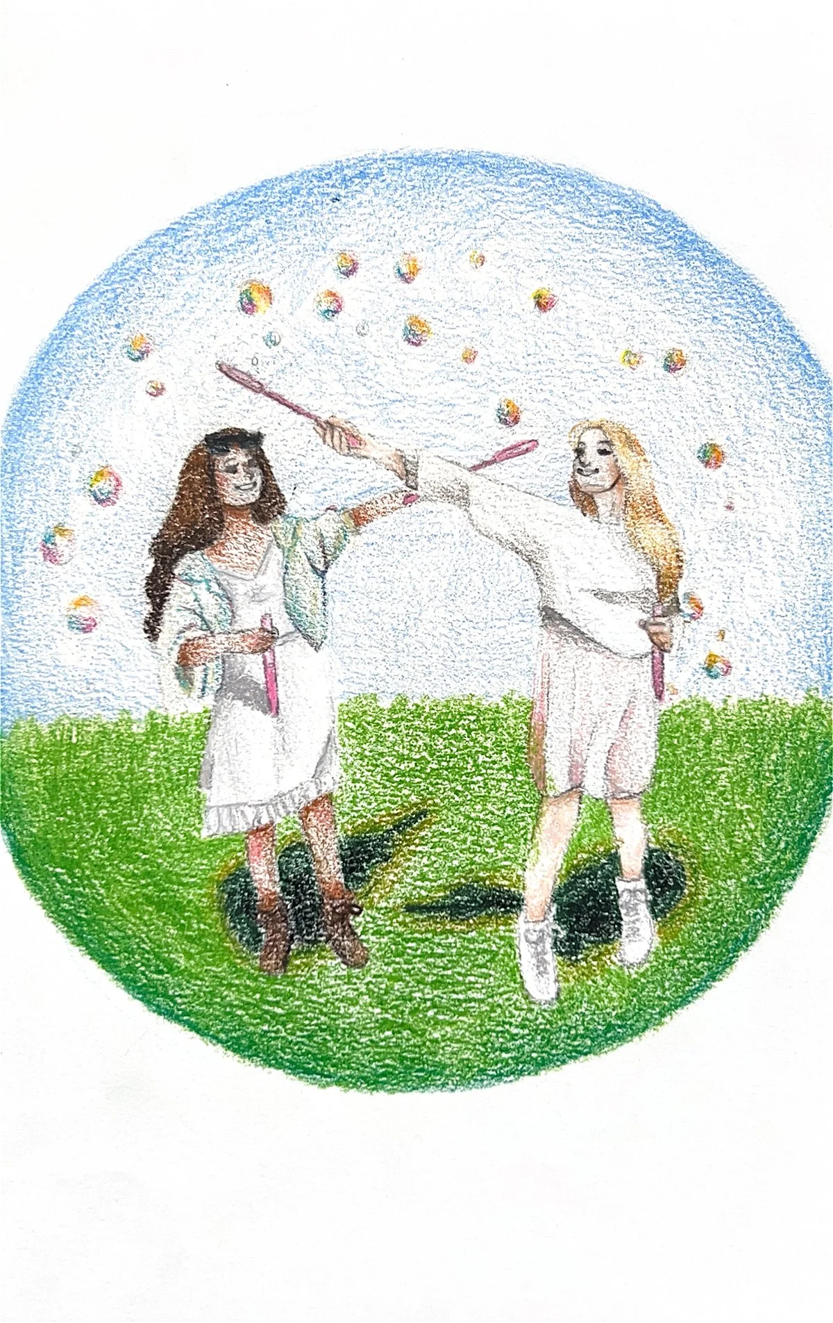 A Day in June, colored pencil, 7 x 5 inches, ©2025