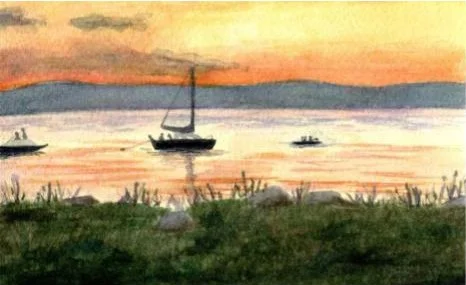 Untitled, watercolor, 4.5 x 7 inches ©2026