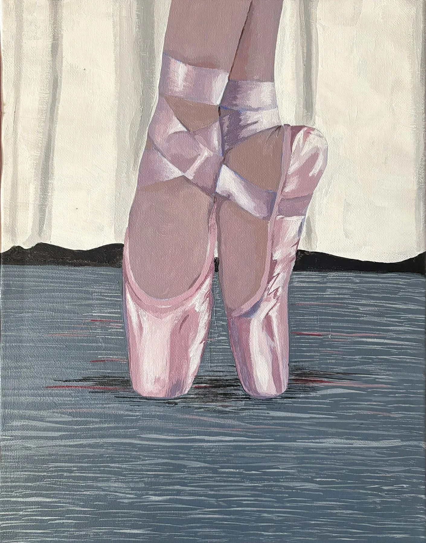  Once more, acrylic on canvas, 14×11 inches, ©2026 