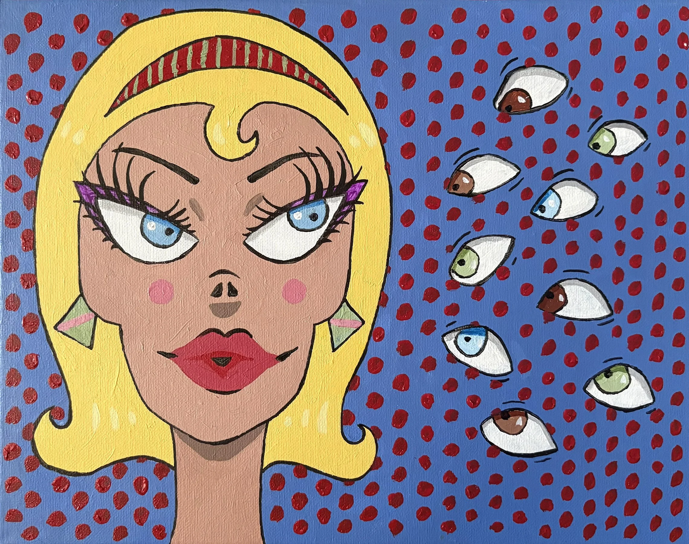  Bitch Face, acrylic on canvas, 11×14 inches, ©2026 