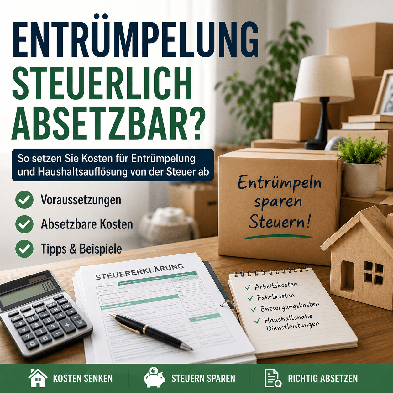 Entrümpelung steuerlich absetzbar?