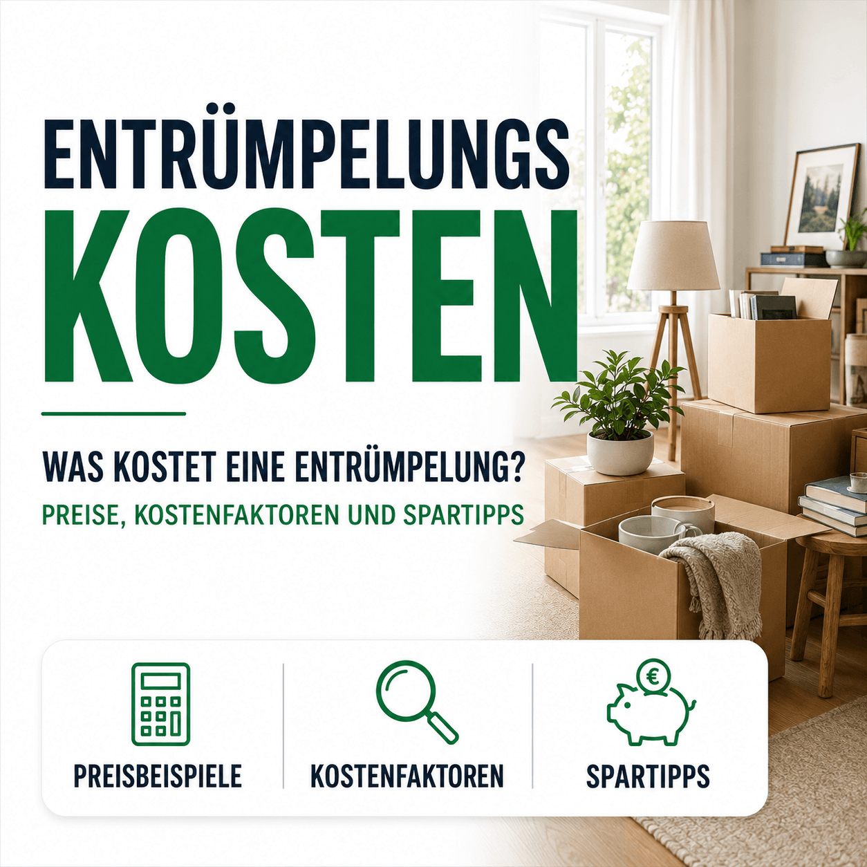 Was kostet eine Entrümpelung? Kosten, Preisfaktoren und Spartipps im Überblick