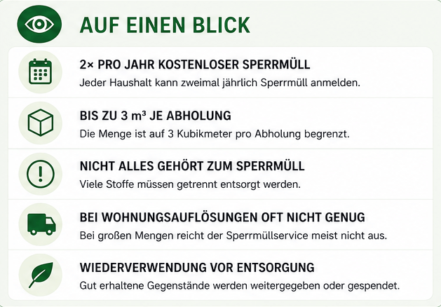 Infografik Sperrmüll auf einen Blick