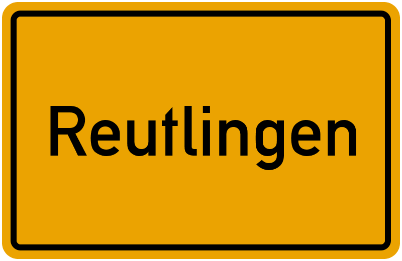 Ortsschilder mit der Aufschrift Reutlingen