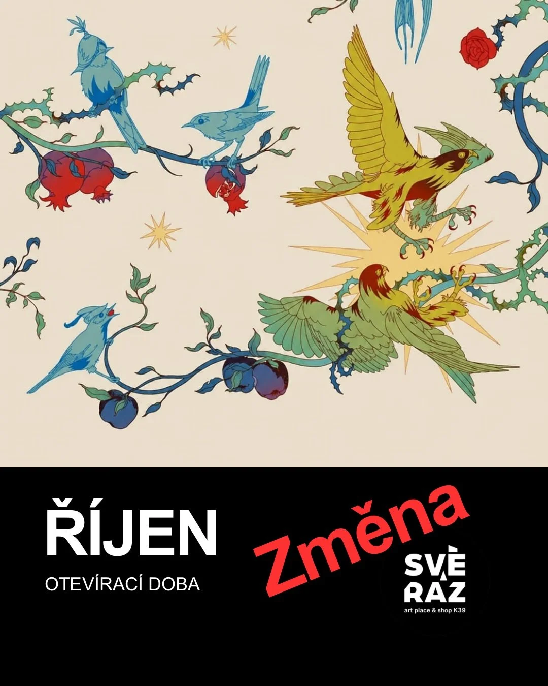 Mal&aacute; změna otv&iacute;račky. 

PO ZAVŘENO
&Uacute;T-NE 10:00 - 17:00

Tě&scaron;&iacute;me se na v&aacute;s!