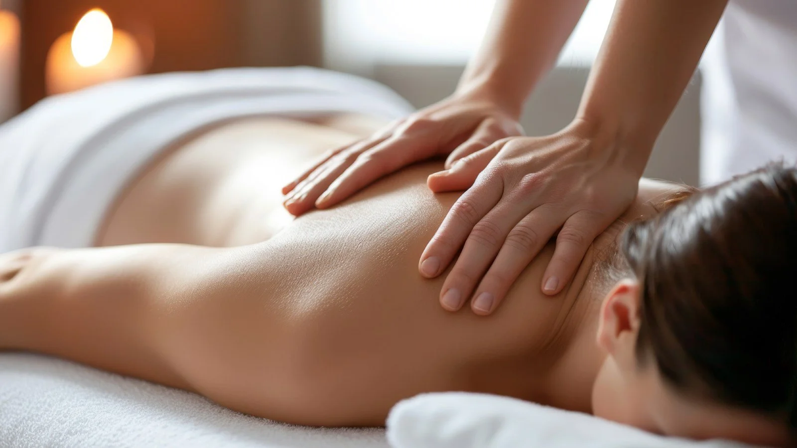 Person receiving Swedish massage.