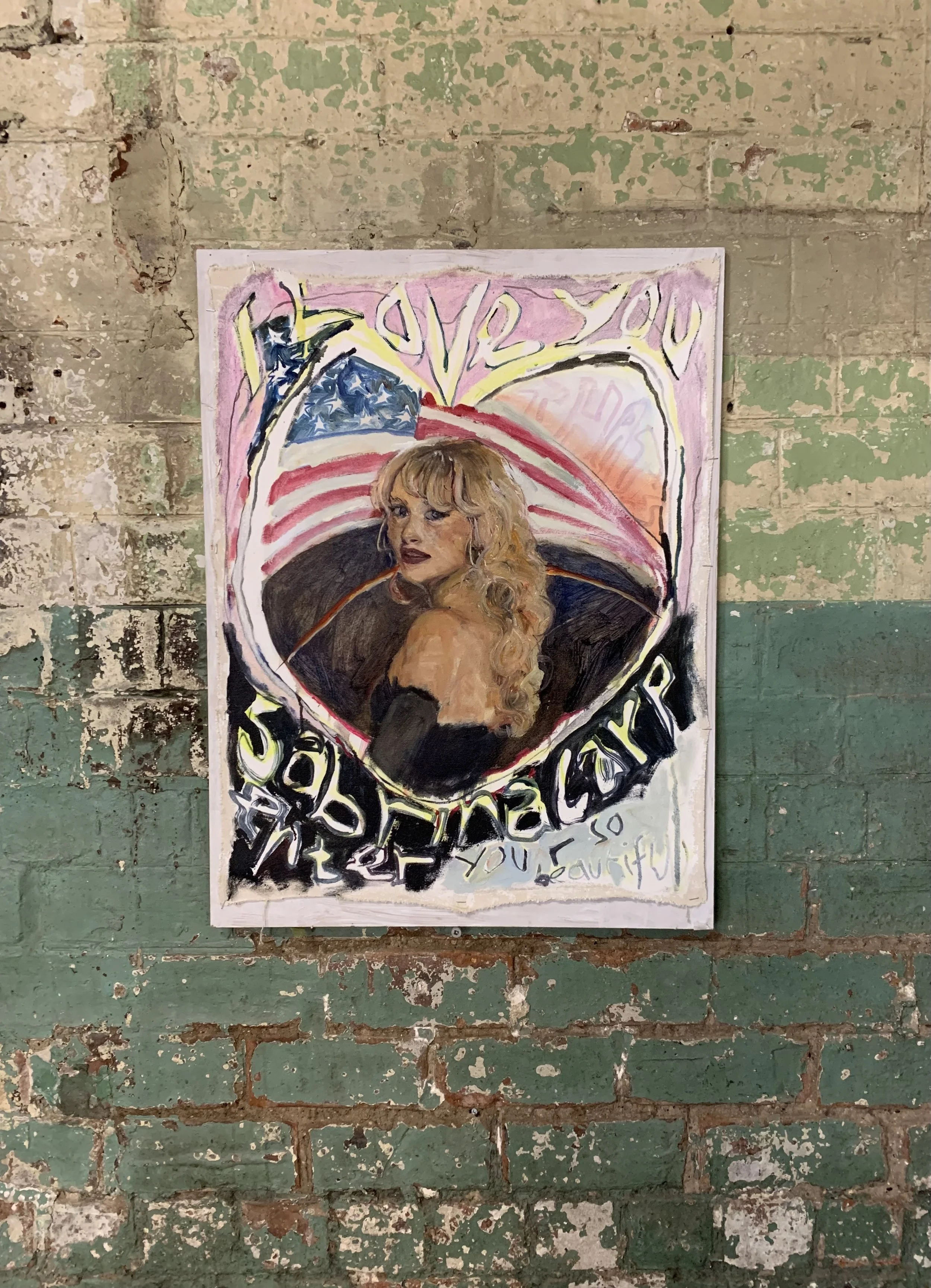 I Love You Sabrina Carpenter. Oil on canvas, 2025.