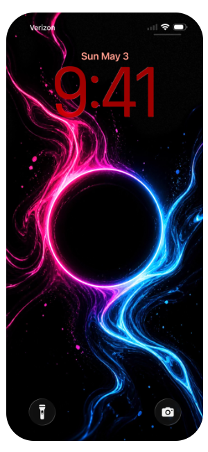 AMOELD Abstract iPhone wallpaper neon colors