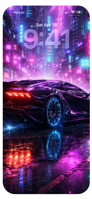 Download OLED Dark Abstract Car Lock Screen Wallpaper