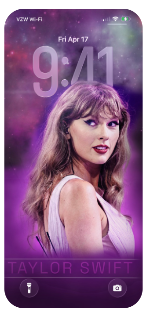 Download Taylor Swift OLED Lock Screen Wallpaper
