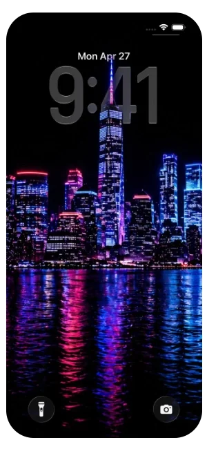 neon 4k skyline oled wallpaper aesthetic