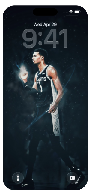 victor wembanyama San Antonio spurs wemby oled wallpaper nba basketball 4k iPhone android iOS