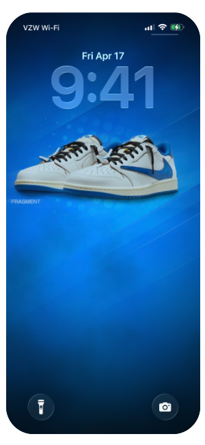 Download Air Jordan 1 Travis Scott Fragment OLED Lock Screen Wallpaper