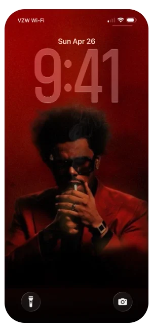 The Weeknd 4k oled wallpaper lock screen red black dark music