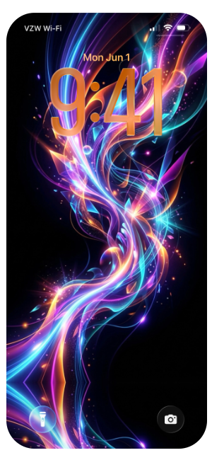 abstract amoled lock screen for iPhone wallpaper