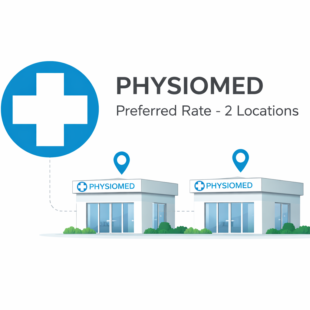 Physiomed Preferred Rate – 2 Locations