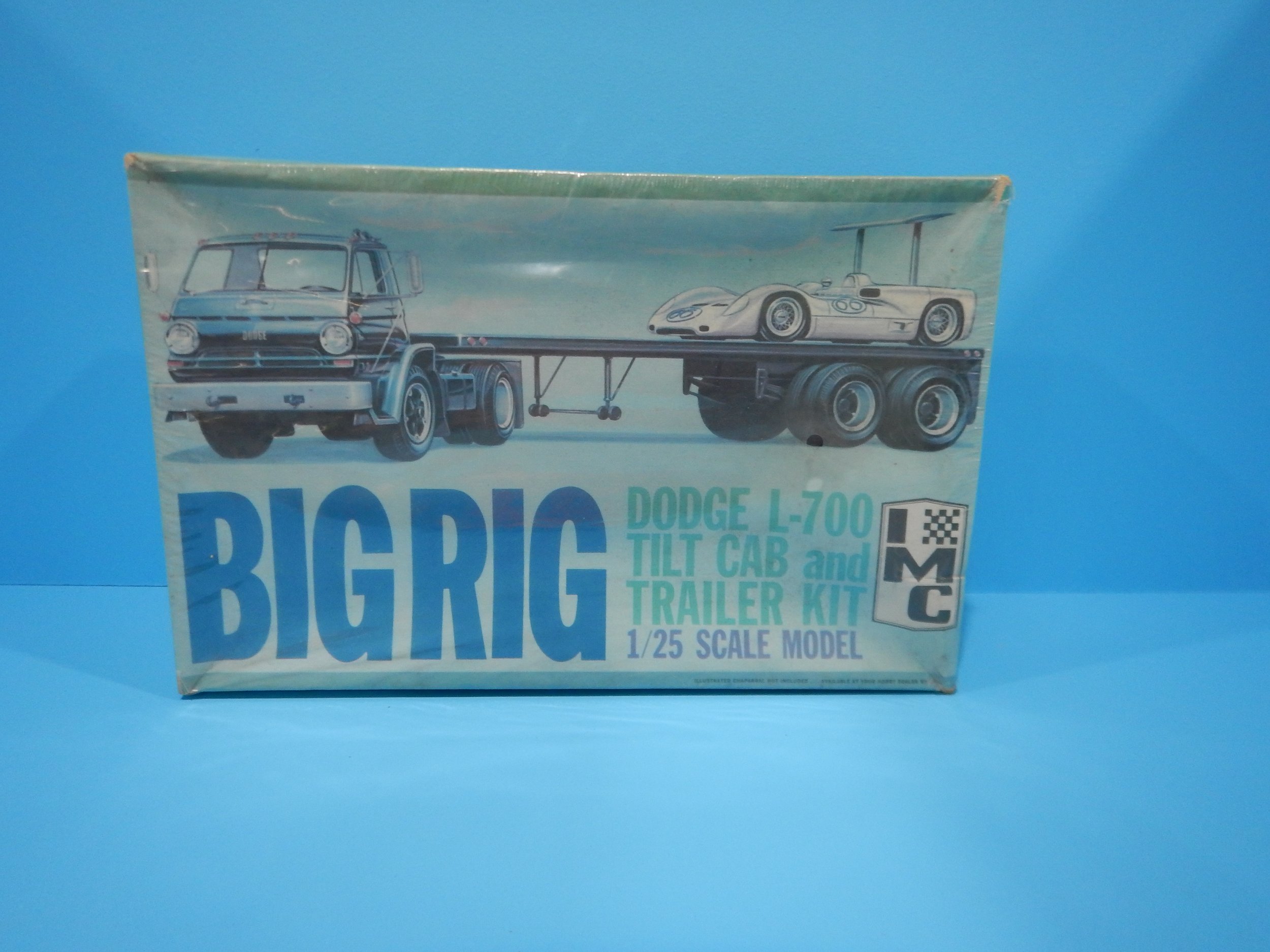 "BIG RIG" DODGE L-700 TILT CAB WITH FLATBED TRAILER, 121GK