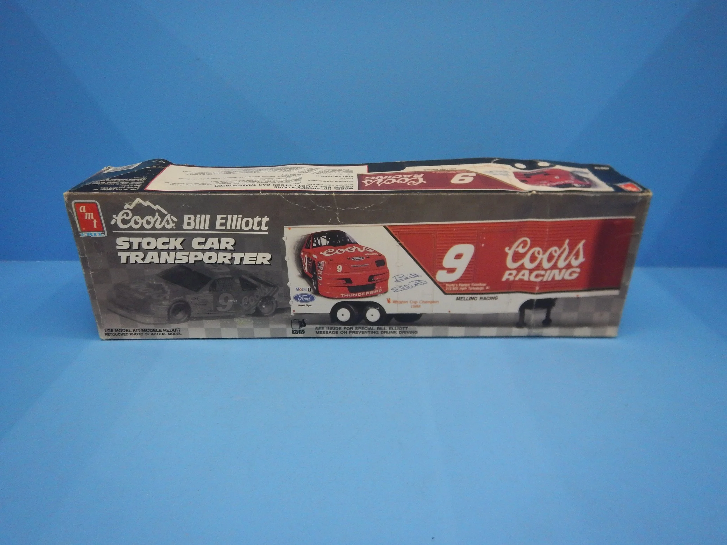 COORS BILL ELLIOTT STOCK CAR TRANSPORTER TRAILER, OPEN BOX, 6019OBTS