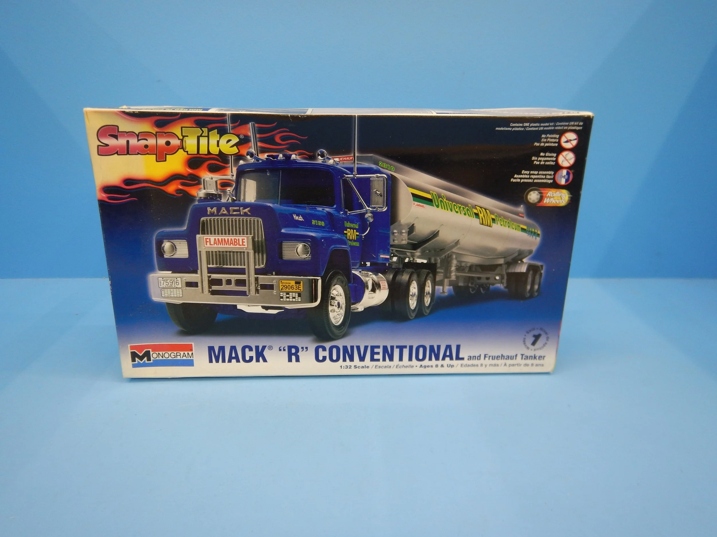 MACK R MODEL WITH FRUEHAUF TANKER, OPEN BOX, 85-1961OBTS