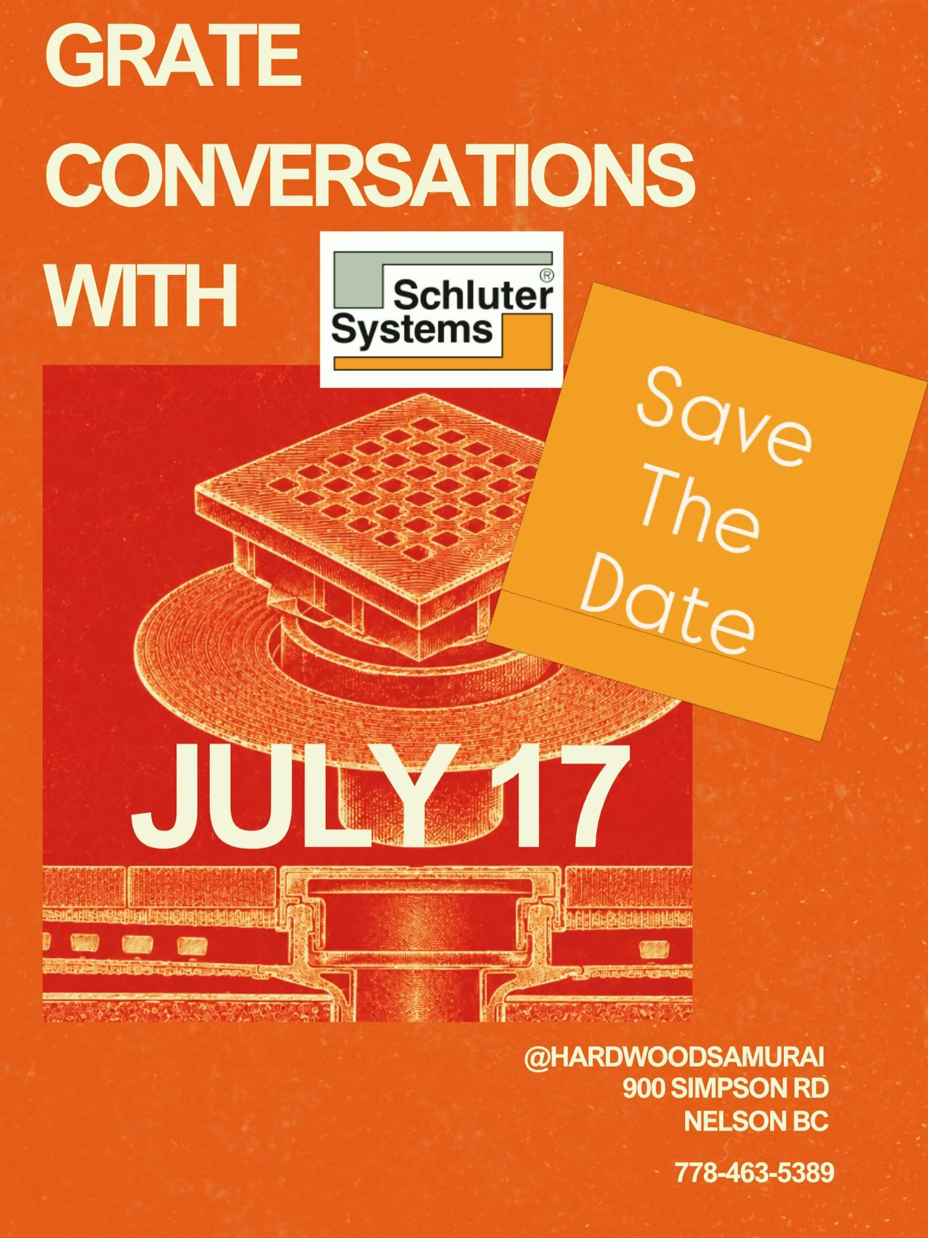 🚿 Grate Conversations 🚿

Join us July 17 from 4&ndash;7 PM for an evening of learning, networking, charcuterie, and drinks with Bob &amp; Traci Stevens from Schluter&reg;.

Discover the latest in shower systems, waterproofing, and industry best pra