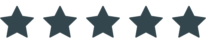 Row of five dark blue five-pointed stars