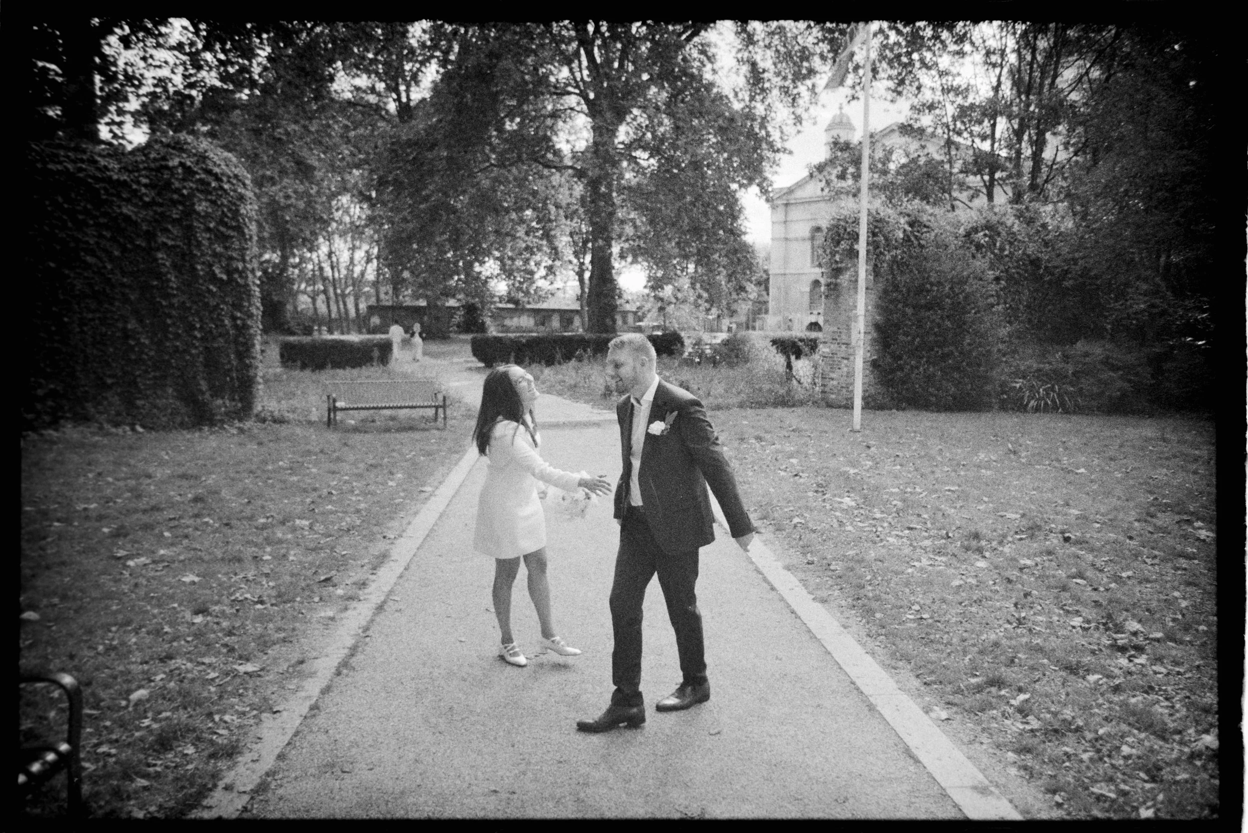 london wedding black and white film