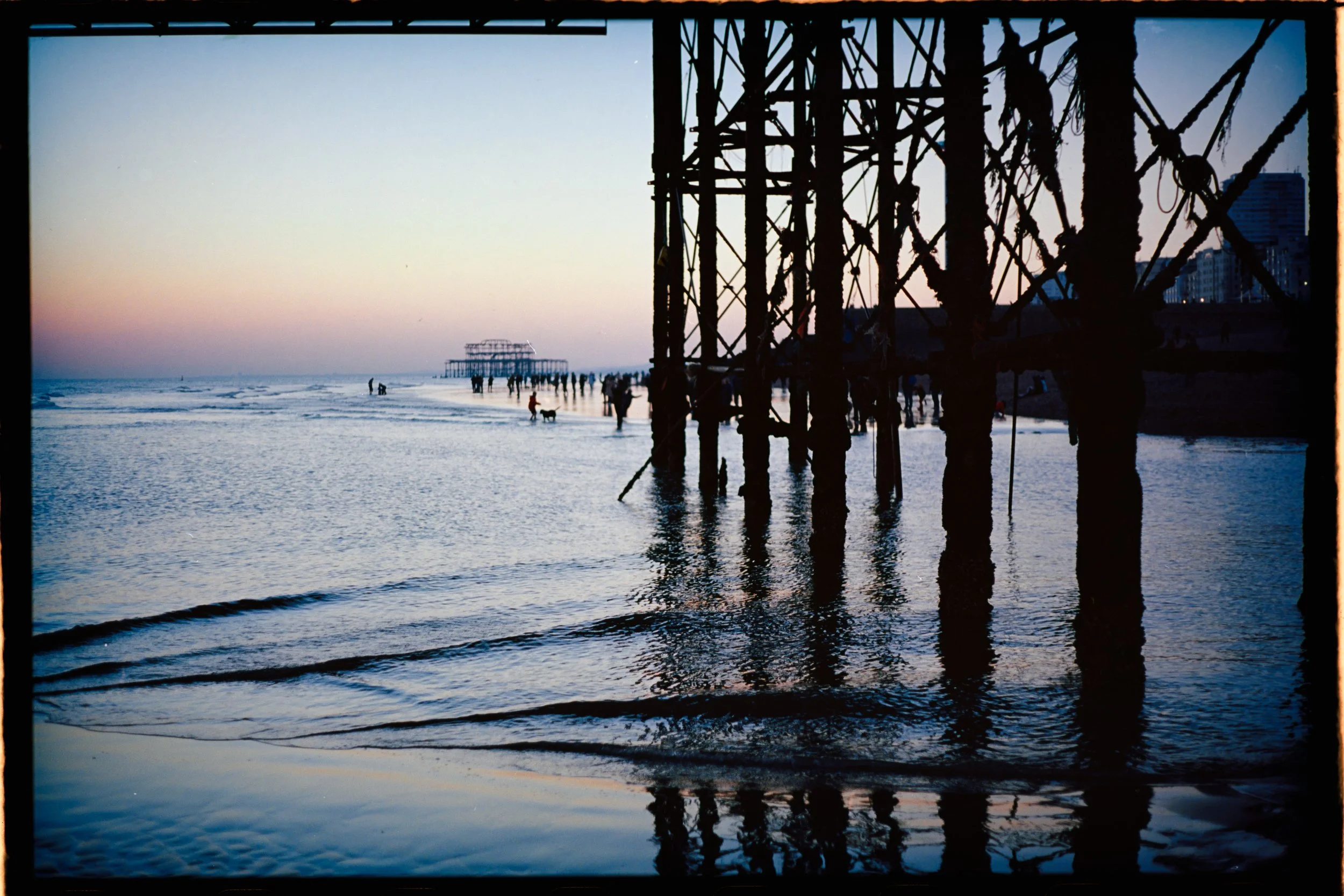 brighton 35mm photography beach sunset