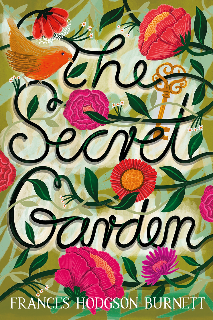 The secret garden book cover illustration by editorial illustrator Stephanie Hofmann