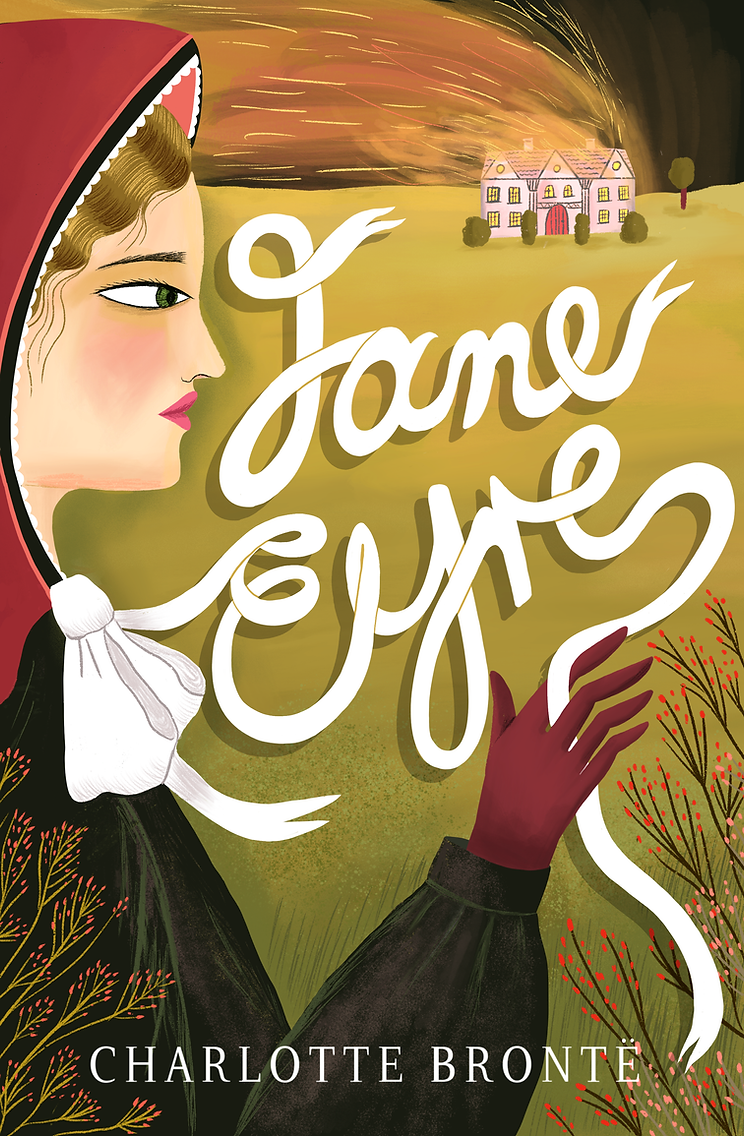 Jane Eyre book cover illustration by editorial illustrator Stephanie Hofmann