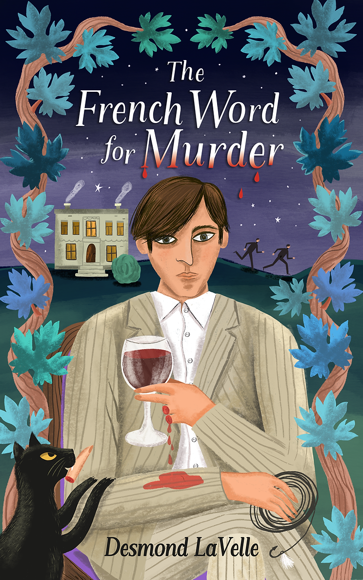 Illustrated mystery book cover by illustrator Stephanie Hofmann
