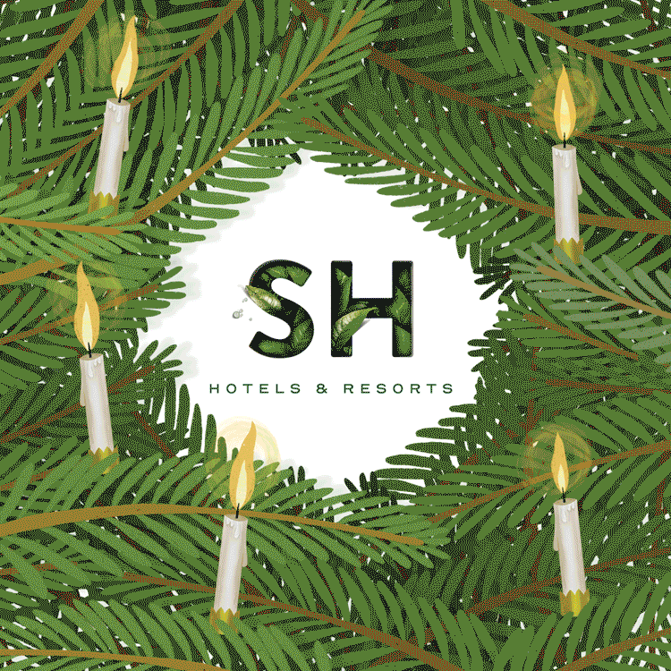 Animated snow globe holiday card for a hotel group by motion designer and illustrator Stephanie Hofmann