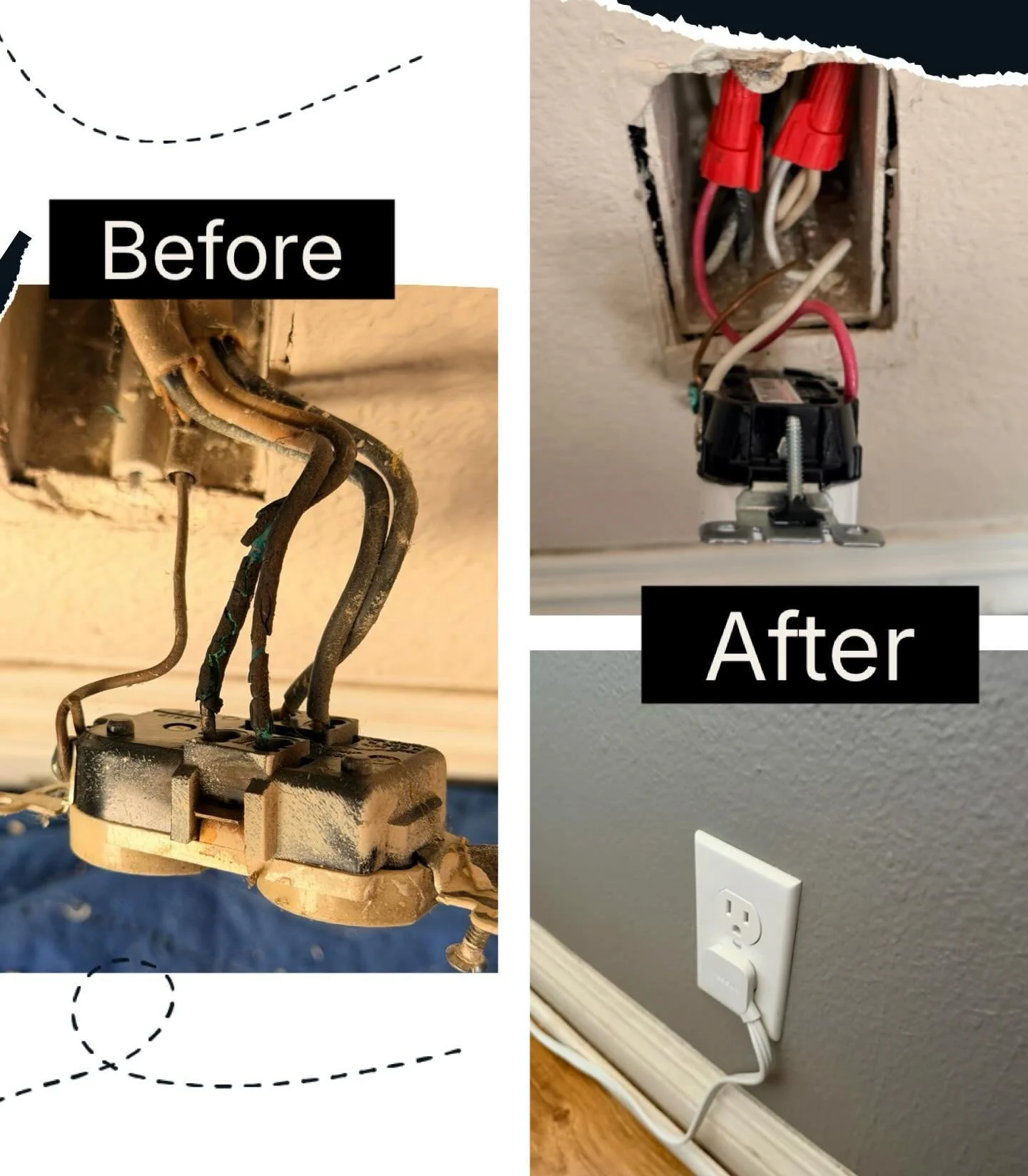 Problem:  Old outlet causing loss of power.  Solution:  Replace and rewire.  Don&rsquo;t wait - call PAL&rsquo;S to replace your outlets before there&rsquo;s a problem