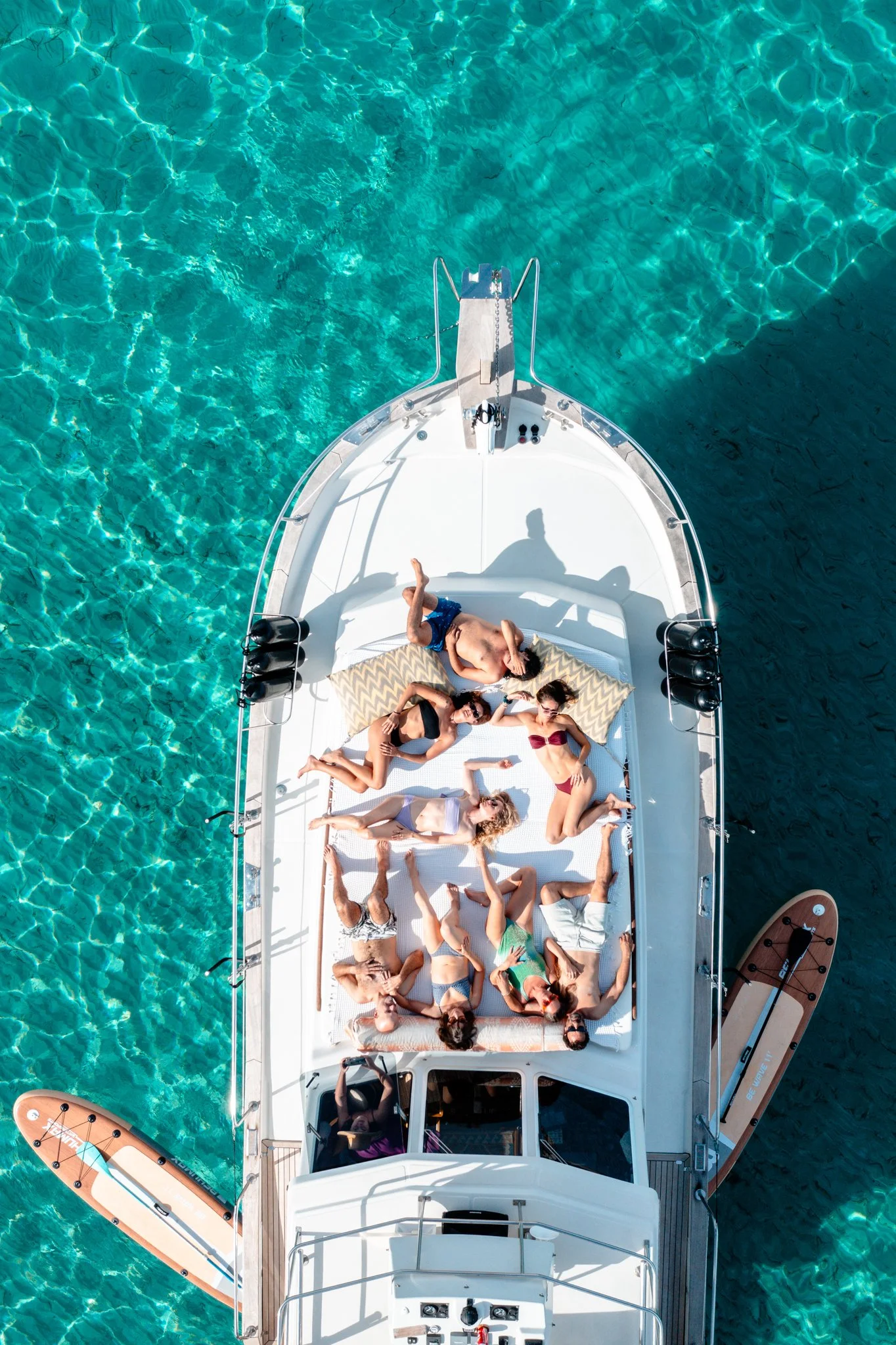 Relaxing aboard Aruna