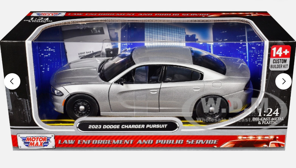 2023 Dodge Charger (Pursuit) 1/24 Scale Silver