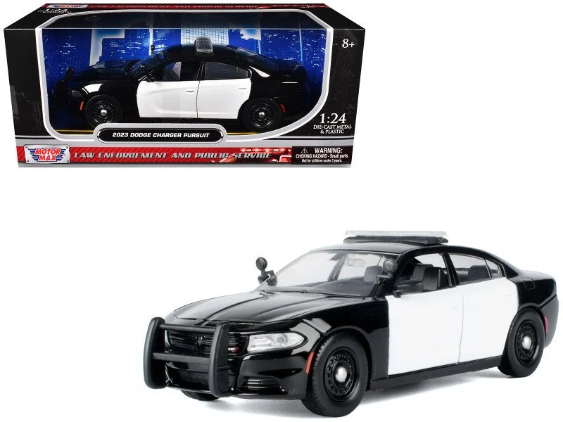 2023 Dodge Charger (Pursuit) 1/24 Scale B&W