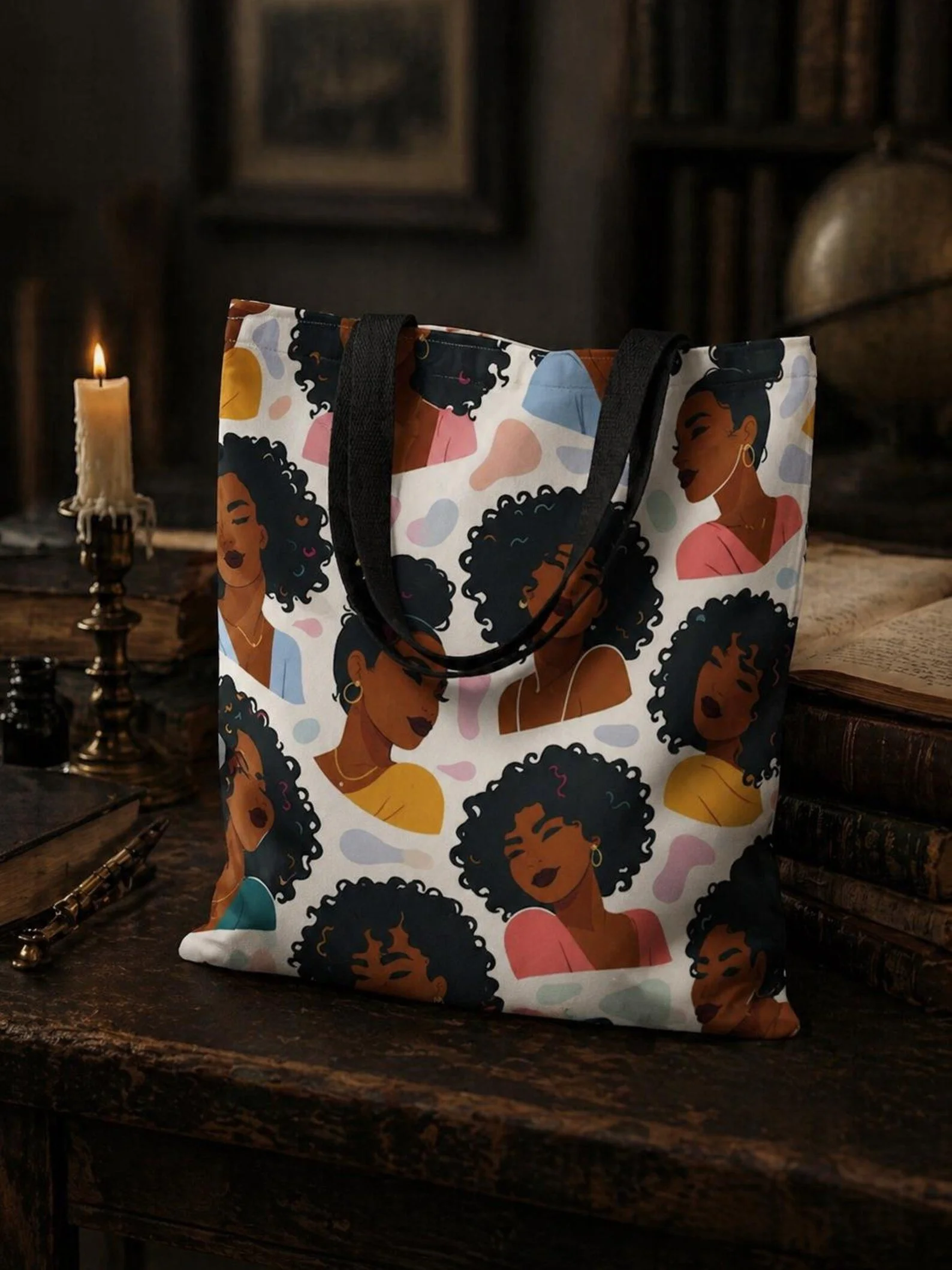 Afro Women Colorful Pattern Tote Bag