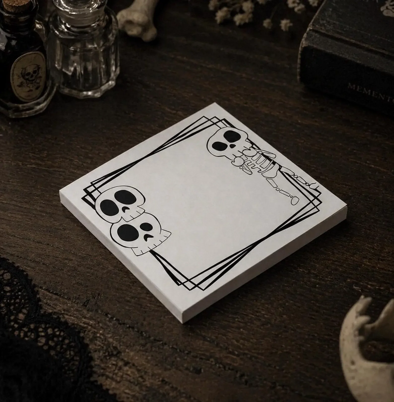 Halloween Skeleton Post-it® Notes: Spooky-Cute Sticky Note Pads