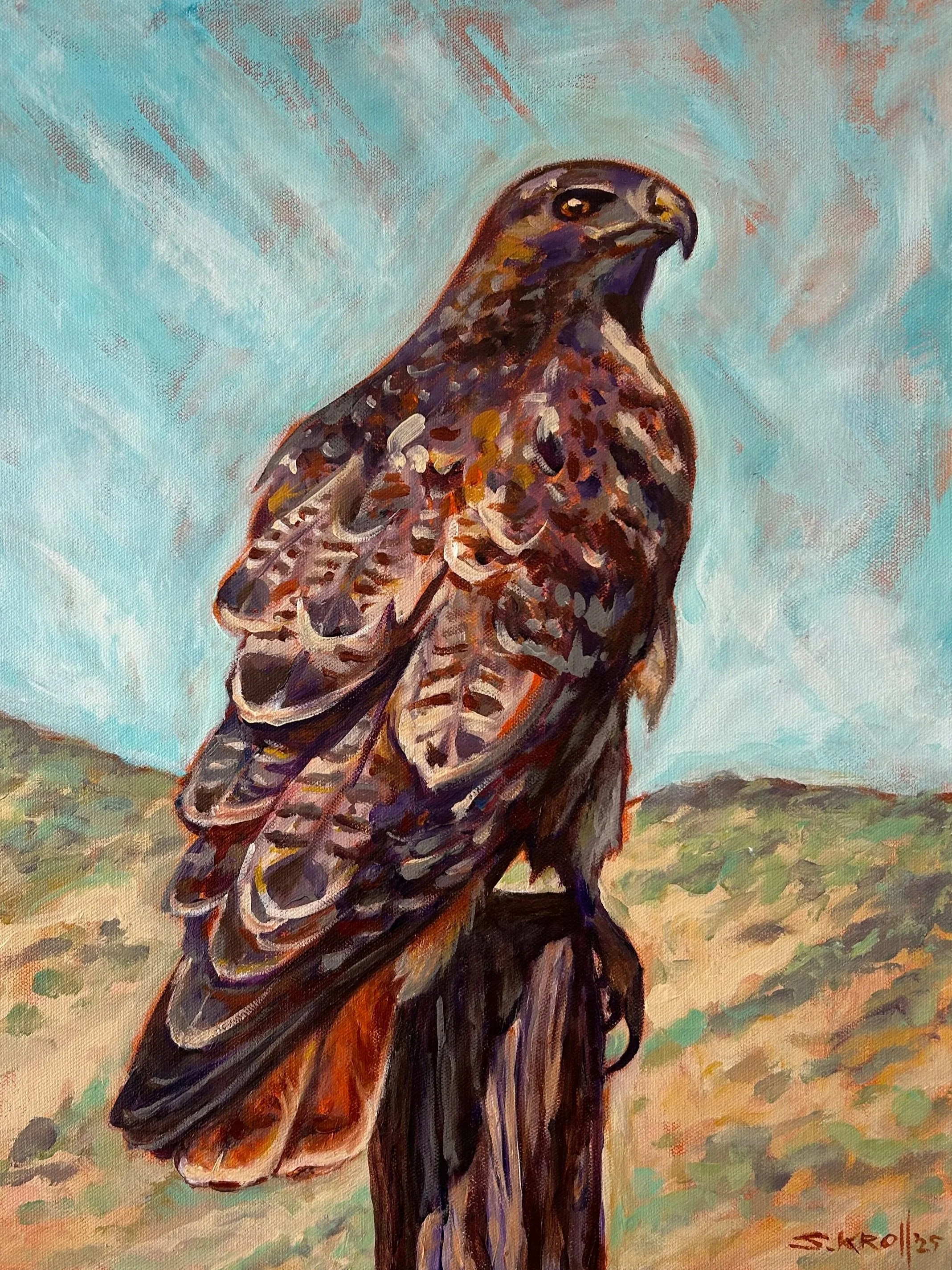 "Eye of the Hawk" | Acrylic on Canvas, 2025
