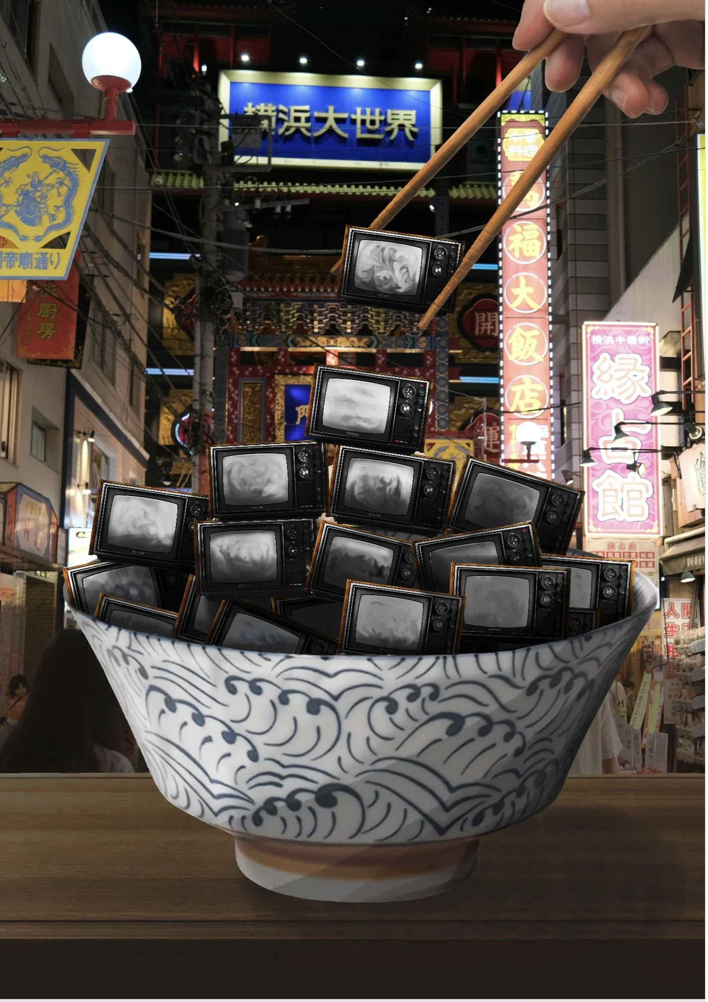 TV Bowl , 2025, 21 × 29.7 cm
Procreate, Adobe illustrator, Adobe photoshop