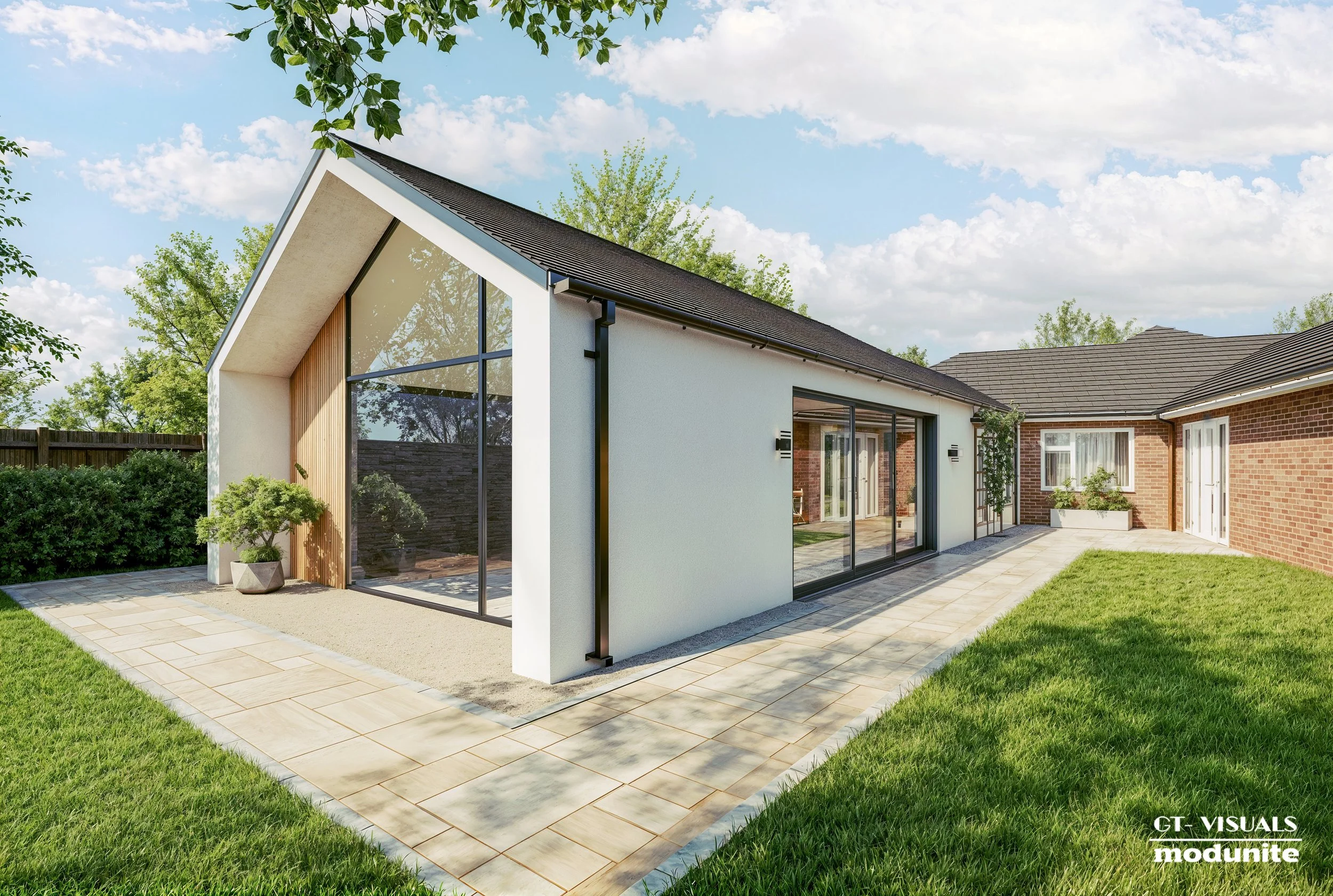 home extension luxury home. cgi visuals for builder. cad drawing for client