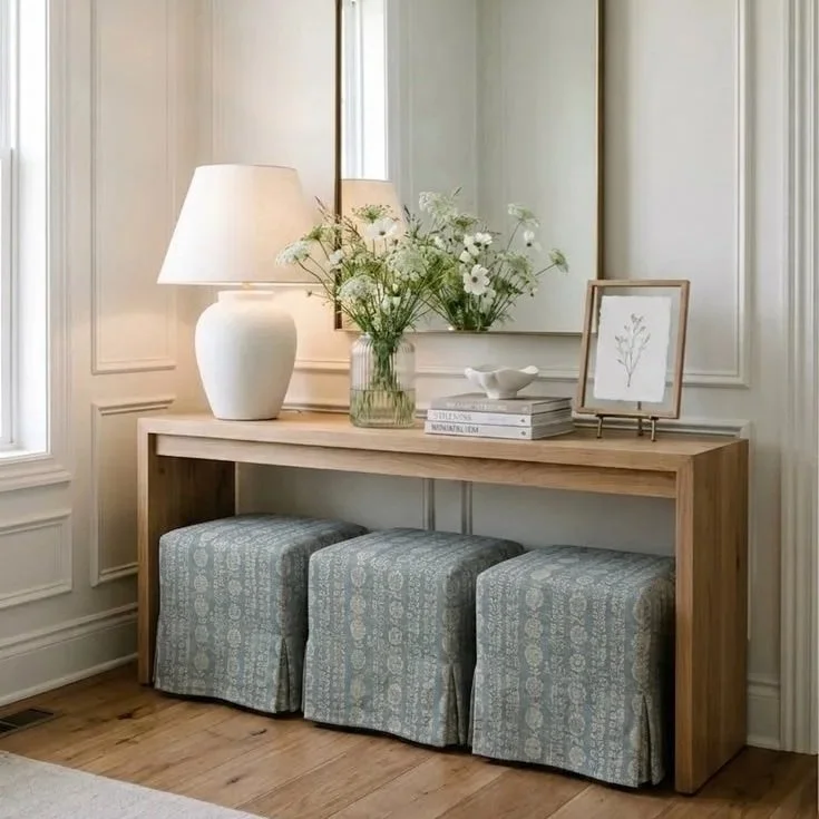 The Curated Entryway: How to Style a Console Table Using the "Rule of Threes"