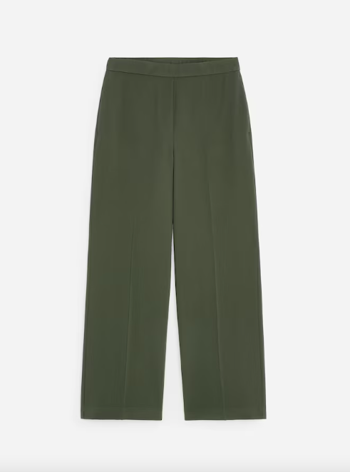 Arket cropped green khaki trousers.png