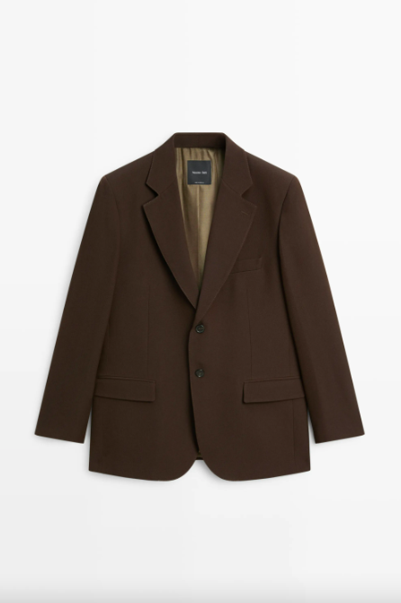 massimo dutti Fluid wool blend blazer total look.png