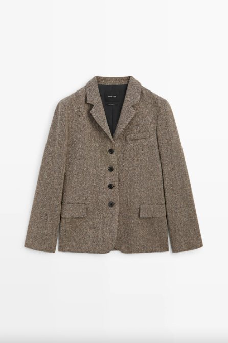 massimo dutti Cropped wool blend blazer.png