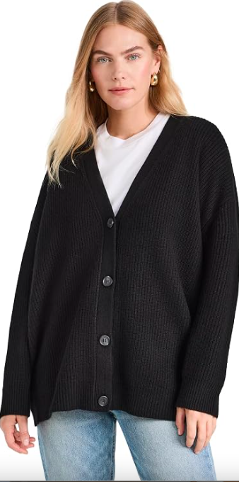 Jenni Kayne Women's Cashmere Cocoon Cardigan black.png