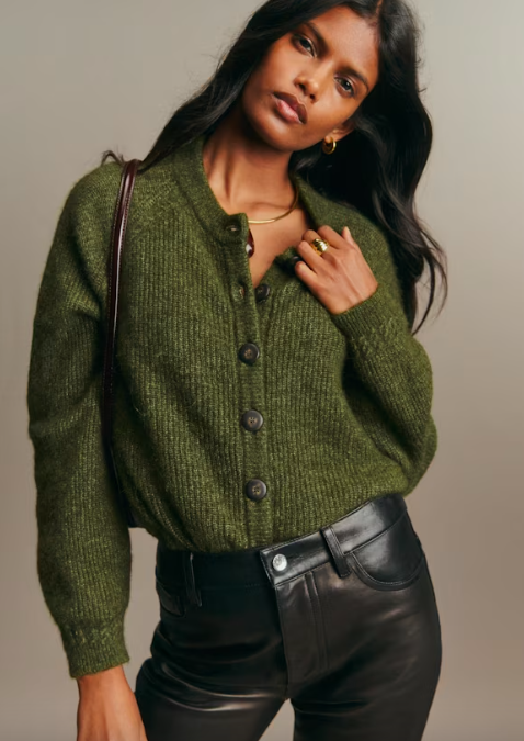 Sézane Othello Cardigan green.png