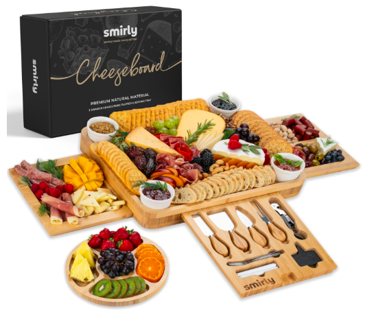 Charcuterie Boards Set, Large Cheese Board Set, Bamboo.png